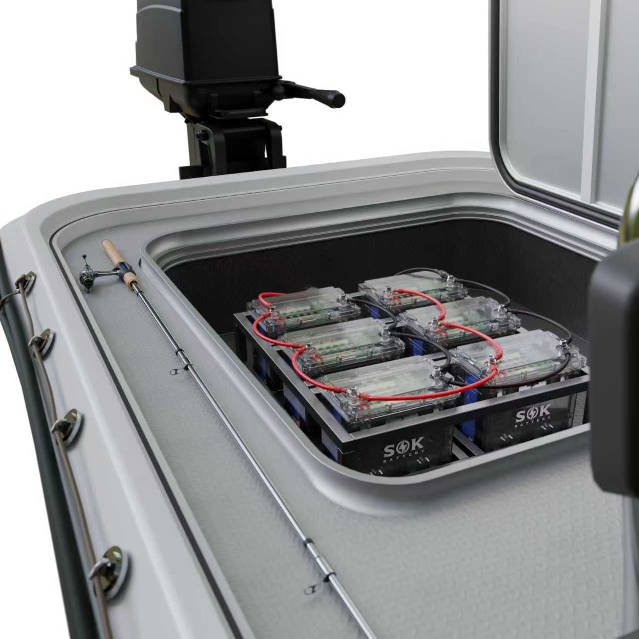 SK12V100PC | SOK 12V100Ah LiFePO4 Battery Bluetooth, Clear Sealed Box