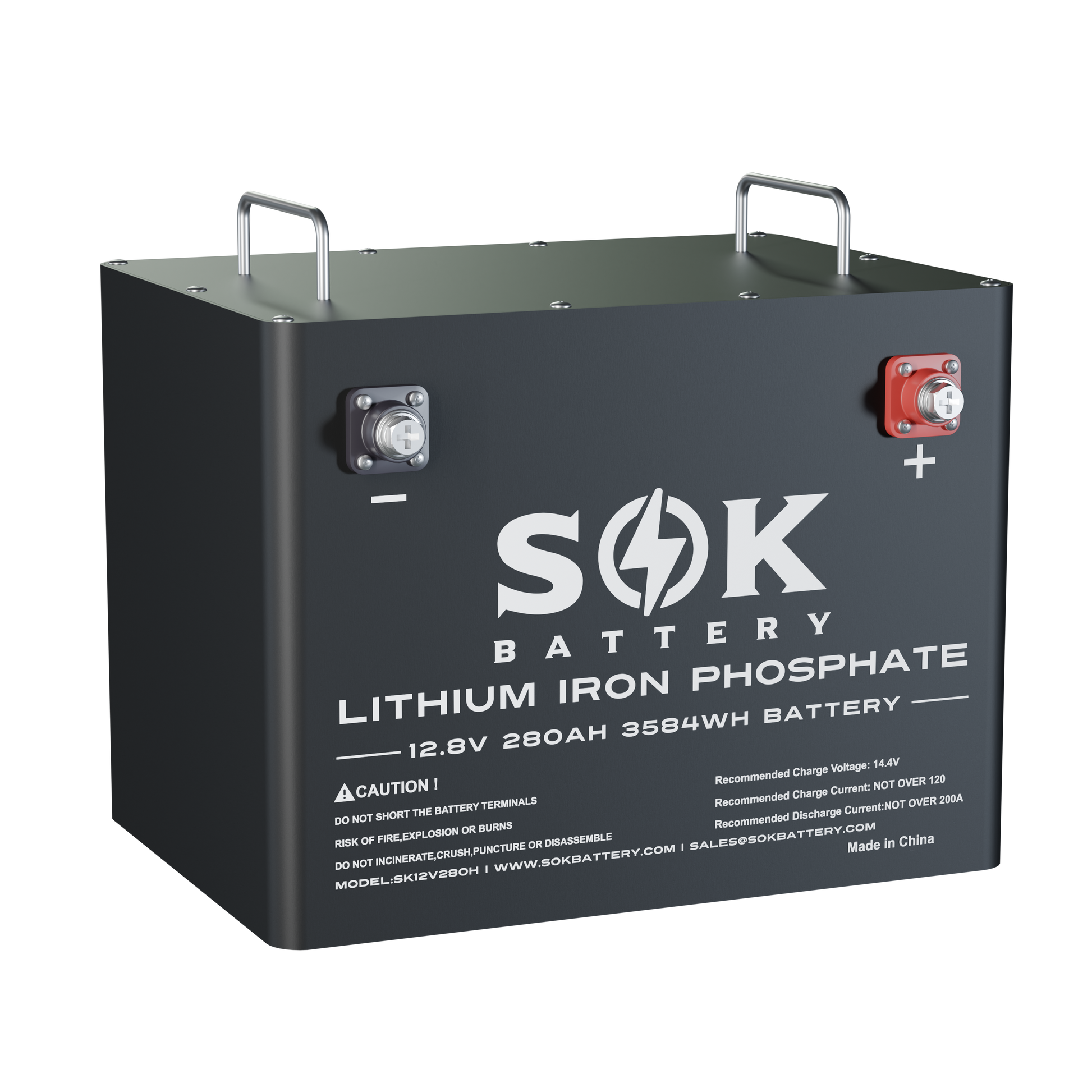 SK12V280H |  280Ah Battery,Built-in heater and Bluetooth, Best for RV or Marine