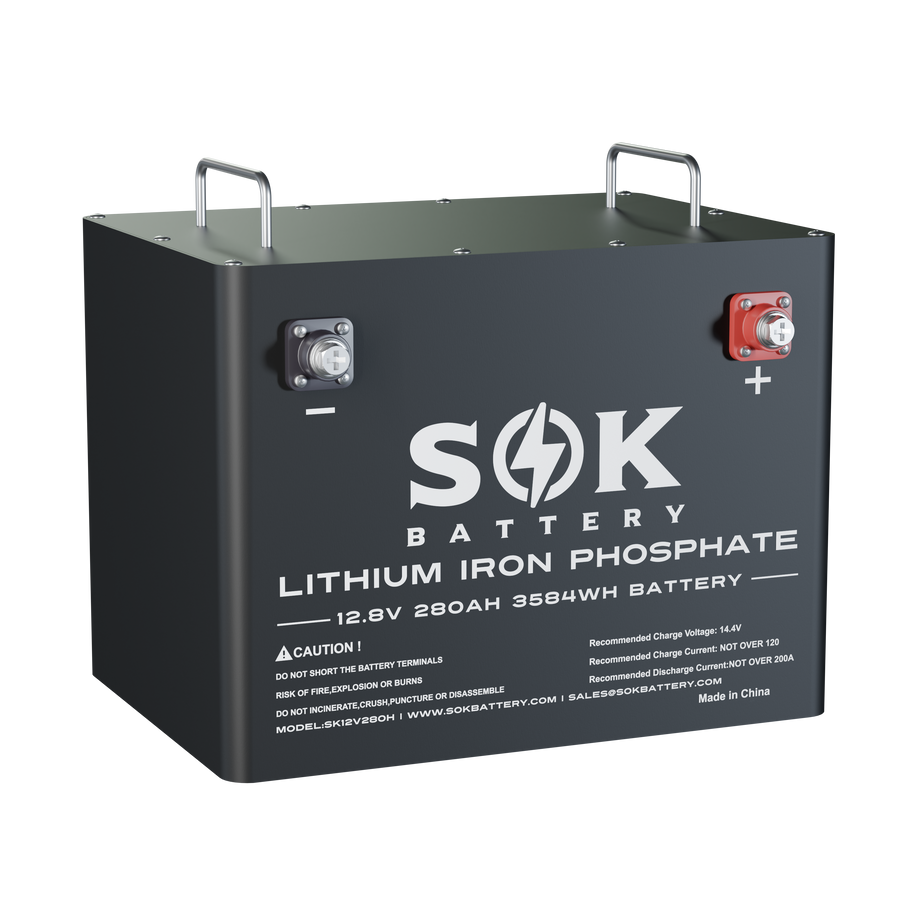 SK12V280H |  280Ah Battery,Built-in heater and Bluetooth, Best for RV or Marine