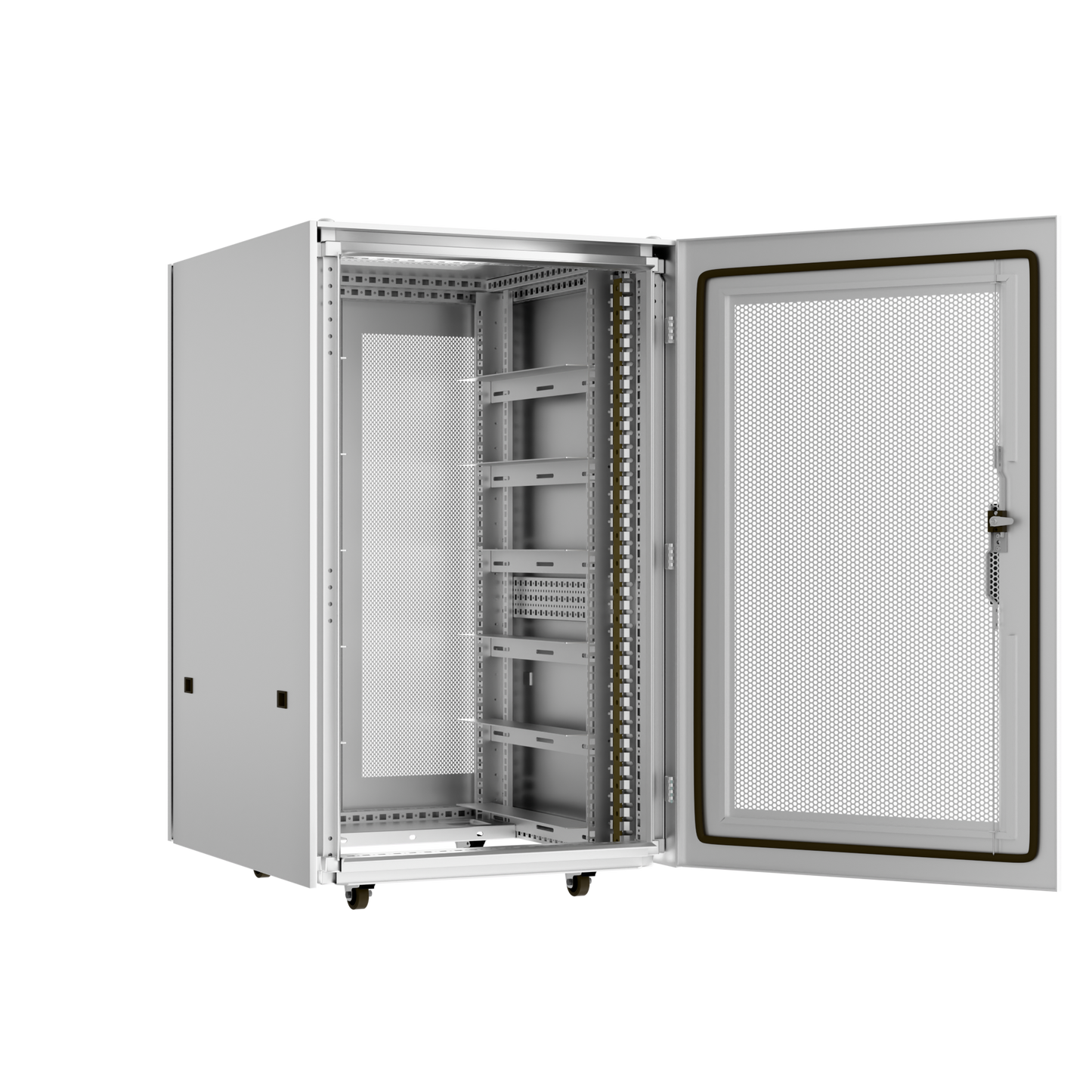 Batteries Cabinet for SOK 48V 100Ah Lithium Batteries,Wheels & Busbar Included,P