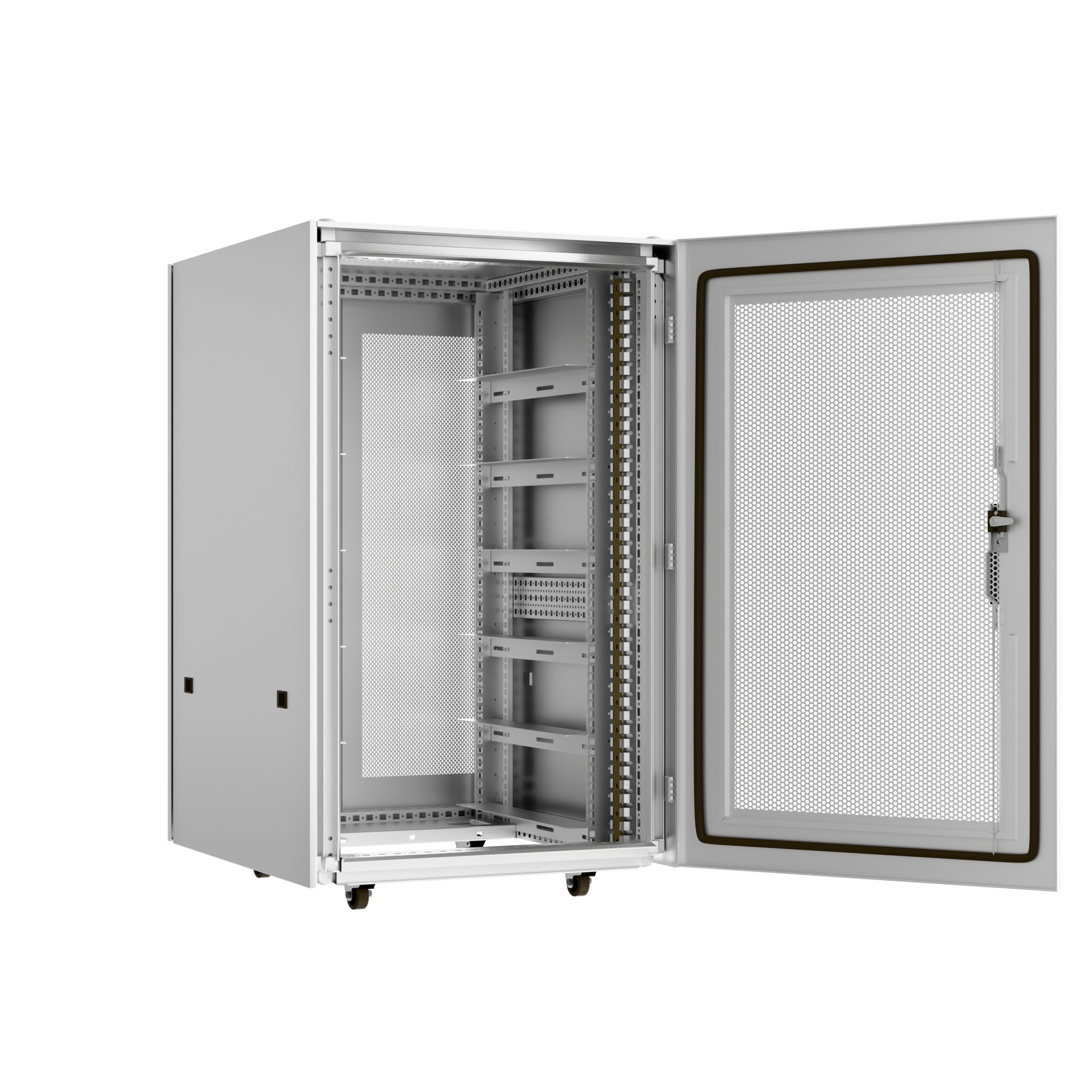 Batteries Cabinet for SOK 48V 100Ah Lithium Batteries,Wheels & Busbar Included,P