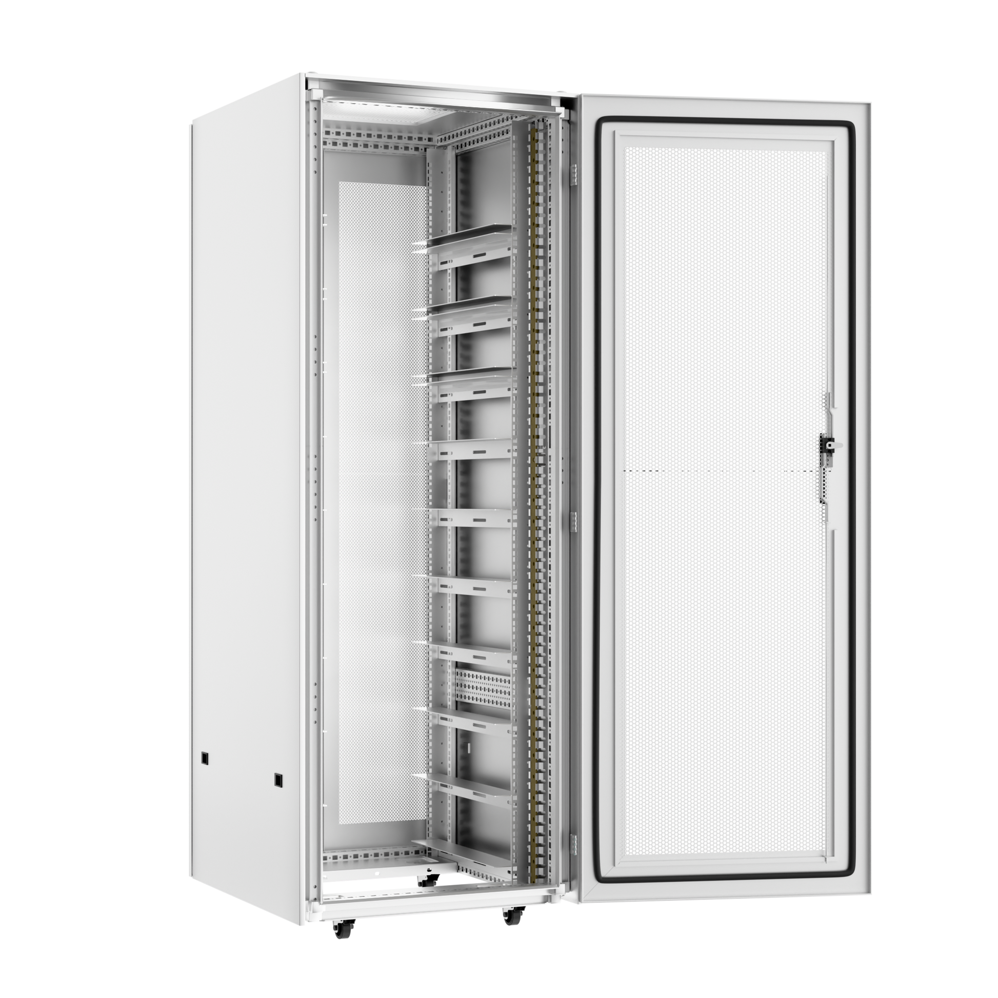 Batteries Cabinet for SOK 48V 100Ah Lithium Batteries,Wheels & Busbar Included,P